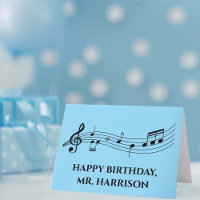 Cute Custom Music Teacher Band Director Birthday