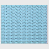 Cute Custom Music Teacher Musical Notes Birthday Cadeaupapier (Vlak)