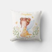 Cute Custom Name Baby Girl Fairy Pillow  Kussen (Voorkant)