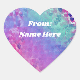 Cute Custom Name Colorful Valentijns Hearts Hart Sticker