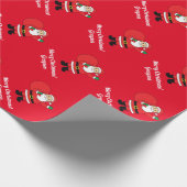 Cute Custom Name Merry kerstkerstkerstkerstkerstma Cadeaupapier (Hoek)