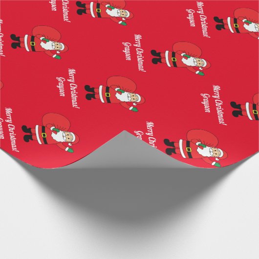 Cute Custom Name Merry kerstkerstkerstkerstkerstma Cadeaupapier (Hoek)