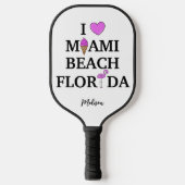 Cute custom name Miami Beach Pickleball Paddle (Voorkant)