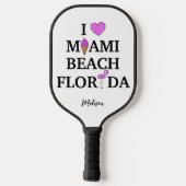 Cute custom name Miami Beach Pickleball Paddle (Achterkant)