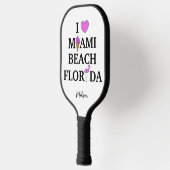 Cute custom name Miami Beach Pickleball Paddle (Links)