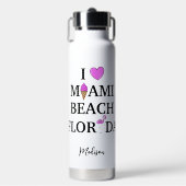 Cute custom name Miami Beach Waterfles (Voorkant)