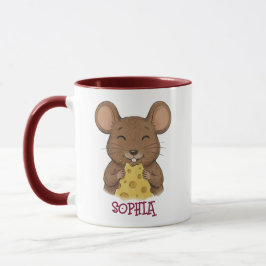 Cute Custom Name Mouse Woodland Animal Kids Mok