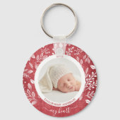 Cute Custom Newborn Photo Sleutelhanger (Voorkant)