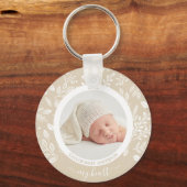 Cute Custom Newborn Photo Sleutelhanger (Voorkant)