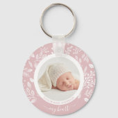 Cute Custom Newborn Photo Sleutelhanger (Voorkant)