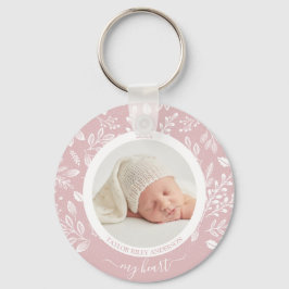 Cute Custom Newborn Photo Sleutelhanger
