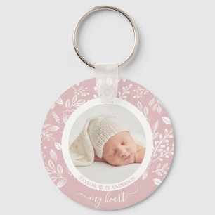 Cute Custom Newborn Photo Sleutelhanger