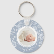 Cute Custom Newborn Photo Sleutelhanger