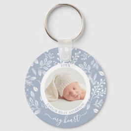 Cute Custom Newborn Photo Sleutelhanger