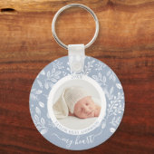 Cute Custom Newborn Photo Sleutelhanger (Voorkant)