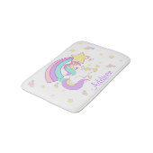 Cute Custom Personalized Magical Rainbow Unicorn Badmat (Gekanteld)