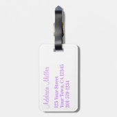 Cute Custom Personalized Magical Rainbow Unicorn Bagagelabel (Achterkant verticaal)