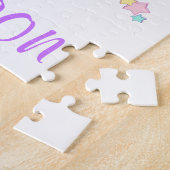 Cute Custom Personalized Magical Rainbow Unicorn Legpuzzel (Zijkant)