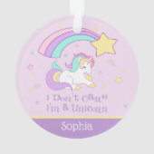 Cute Custom Personalized Magical Rainbow Unicorn Ornament (achterkant)