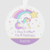 Cute Custom Personalized Magical Rainbow Unicorn Ornament (voorkant)