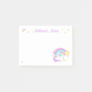 Cute Custom Personalized Magical Rainbow Unicorn Post-it® Notes