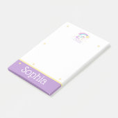 Cute Custom Personalized Magical Rainbow Unicorn Post-it® Notes (Schuin)
