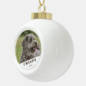 Cute Custom Pet Dog Foto aangepast Keramische Bal Ornament (Rechts)