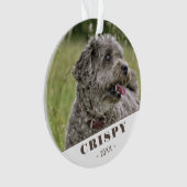 Cute Custom Pet Dog Foto aangepast Ornament (voorkant)