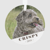 Cute Custom Pet Dog Foto aangepast Ornament (achterkant)