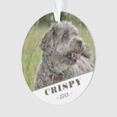 Cute Custom Pet Dog Foto aangepast Ornament (voorkant)