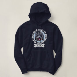 Cute Custom Pet Dog Photo and Name on Dogbone Hoodie