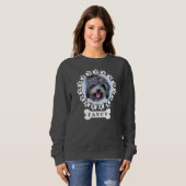 Cute Custom Pet Dog Photo and Name on Dogbone Trui (Voorkant volledig)