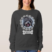 Cute Custom Pet Dog Photo and Name on Dogbone Trui (Voorkant)