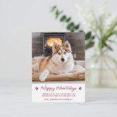 Cute Custom Pet Photo Prettige feestdagen van de D Briefkaart (Staand voorkant)