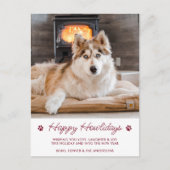 Cute Custom Pet Photo Prettige feestdagen van de D Briefkaart (Voorkant)