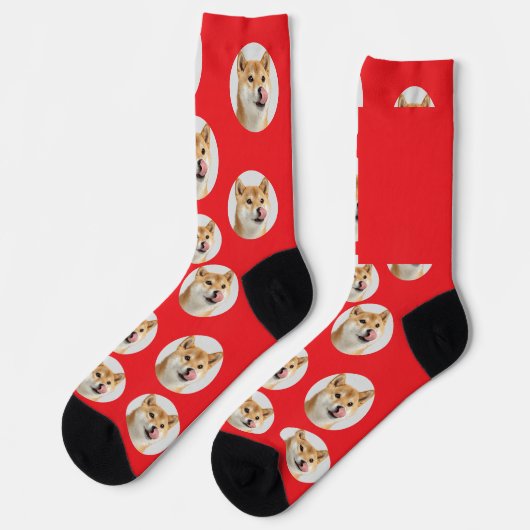 Cute Custom Pet Photo Socks Sokken (Links)