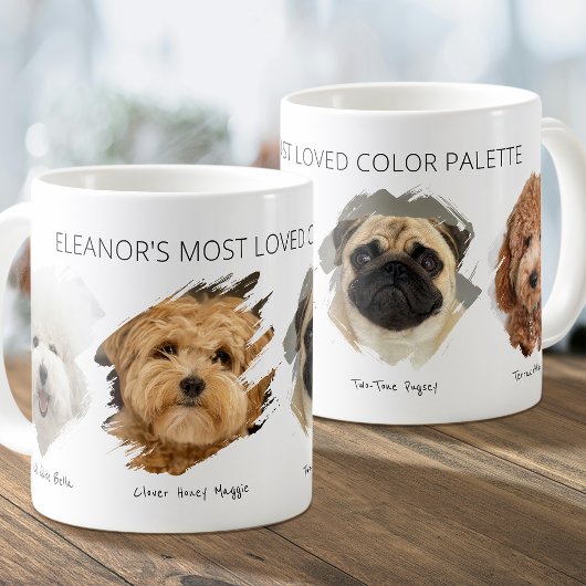 Cute Custom Photo Color Palette Paint Swatch Puppy Koffiemok