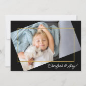Cute Custom Photo Comfort and Joy Kerstmis Feestdagenkaart (Voorkant)