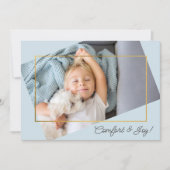 Cute Custom Photo Comfort and Joy Kerstmis Feestdagenkaart (Voorkant)