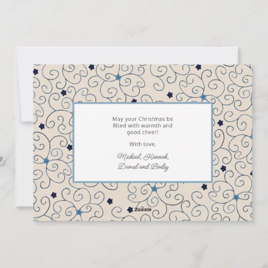 Cute Custom Photo Comfort and Joy Kerstmis Feestdagenkaart (Achterkant)