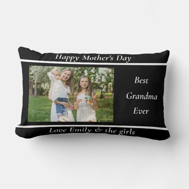 Cute Custom Photo GRANDMA Gift Sierkussen Classy Kussen (Voorkant)