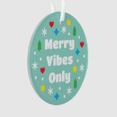 Cute Custom Photo Holiday Retro Green Christmas Ornament (voorkant)