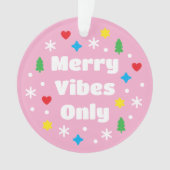 Cute Custom Photo Holiday Retro Pink Christmas Ornament (voorkant)