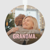Cute Custom Photo Keepomwille GRANDMA Gift Ornament (achterkant)