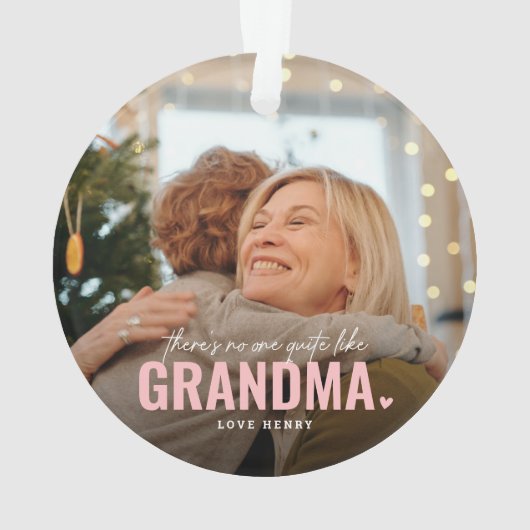 Cute Custom Photo Keepomwille GRANDMA Gift Ornament (achterkant)
