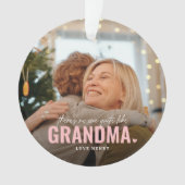 Cute Custom Photo Keepomwille GRANDMA Gift Ornament (voorkant)