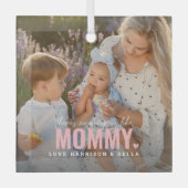 Cute Custom Photo Keepomwille MOMMY Cft Glas Ornament (Voorkant)