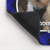 Cute Custom Photo Lijst Dog Pet Blue & Black Pset Muismat (Hoek)