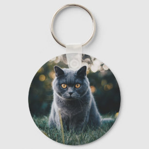 Cute Custom Photo Pet Cat Sleutelhanger