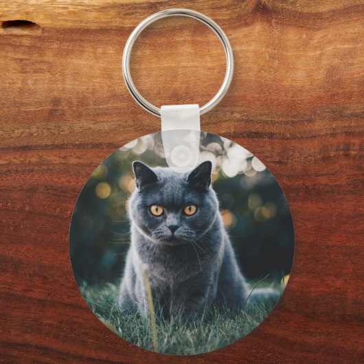 Cute Custom Photo Pet Cat Sleutelhanger (Voorkant)